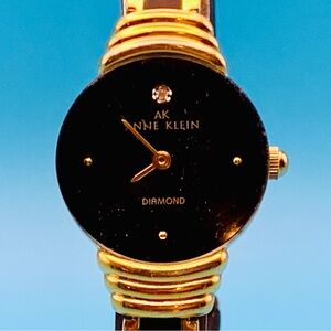 ANNE KLEIN AK 10/7694 Diamond Women’s Fashion Bracelet Quartz Wristwatch Working